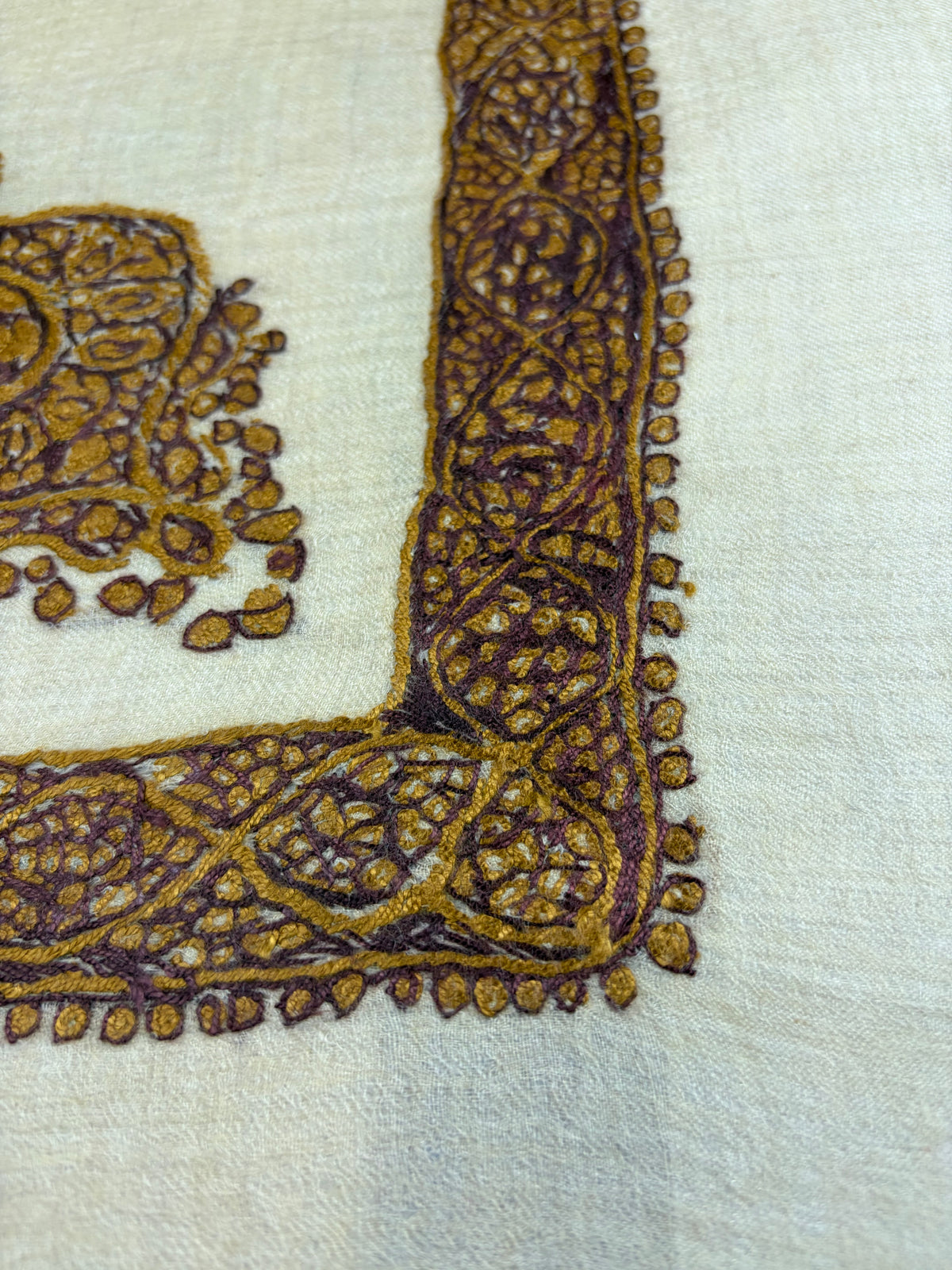 شال صوف كشميري باشمينا درجه اولى premium quality Kashmiri shawl pashmina