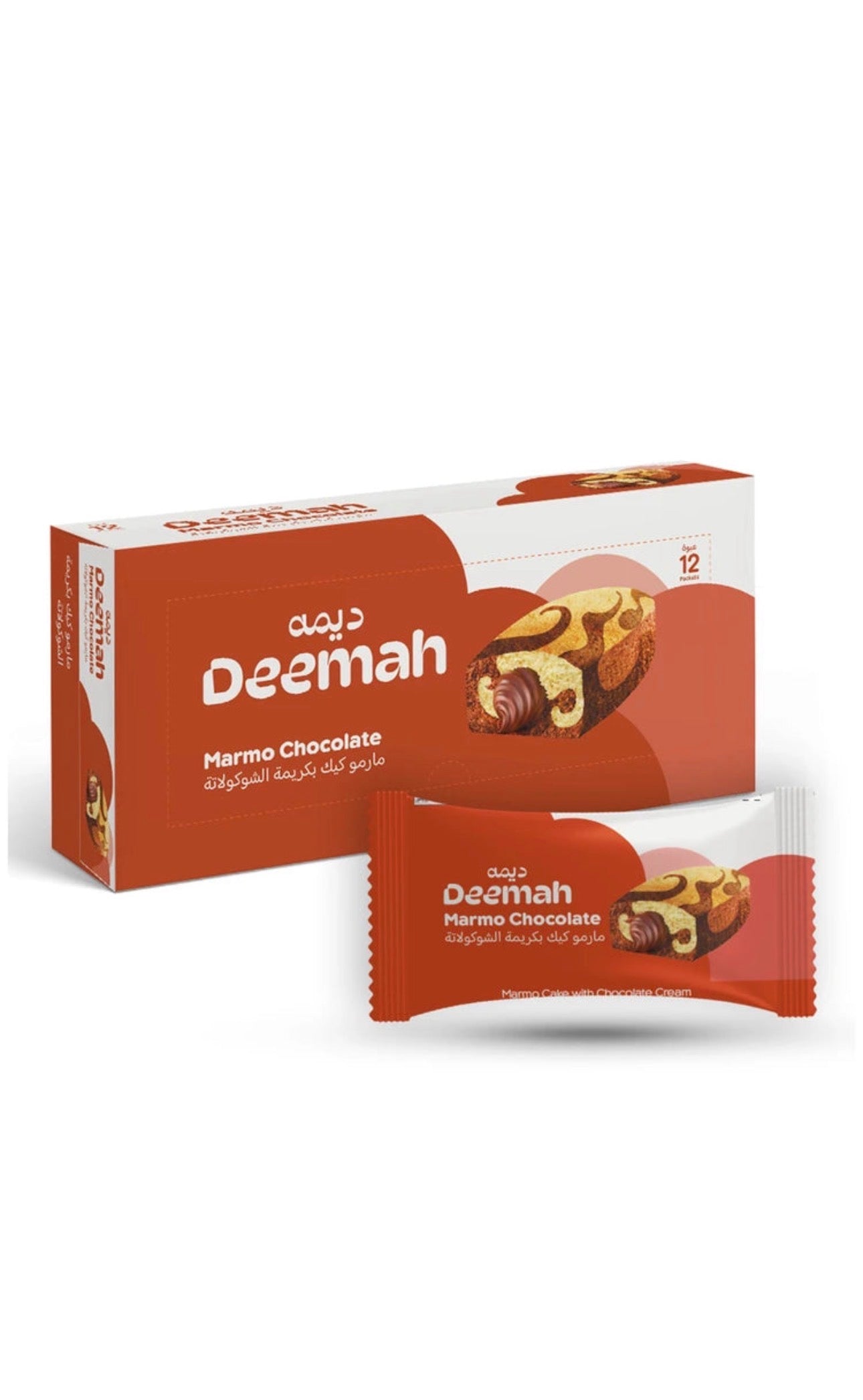 Deemah Marmo Cake Chocolate 12pk-كيك ديمه