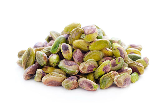 Pistachios are shelled