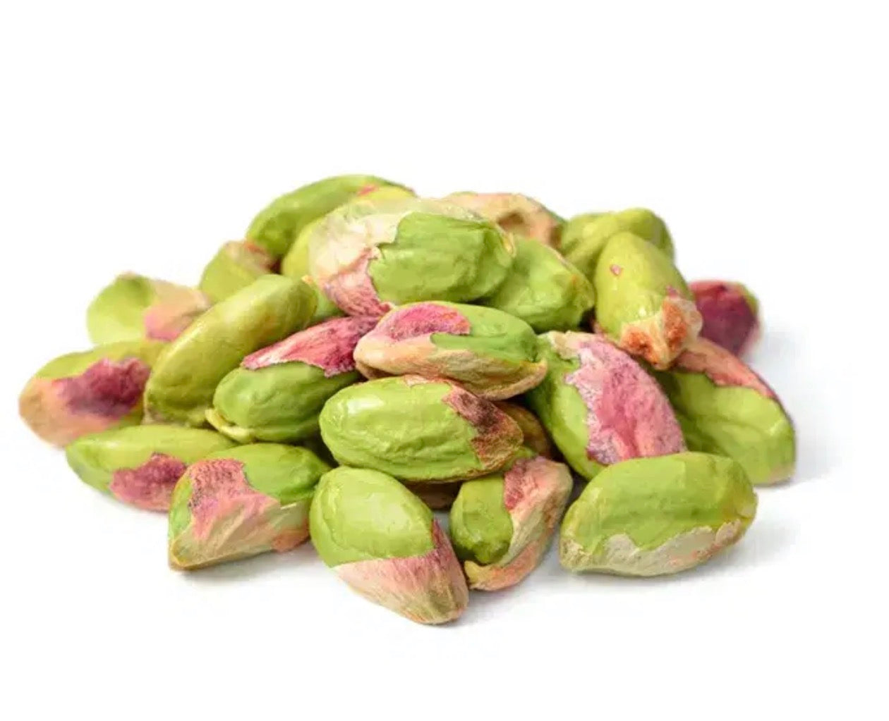 Pistachios are shelled