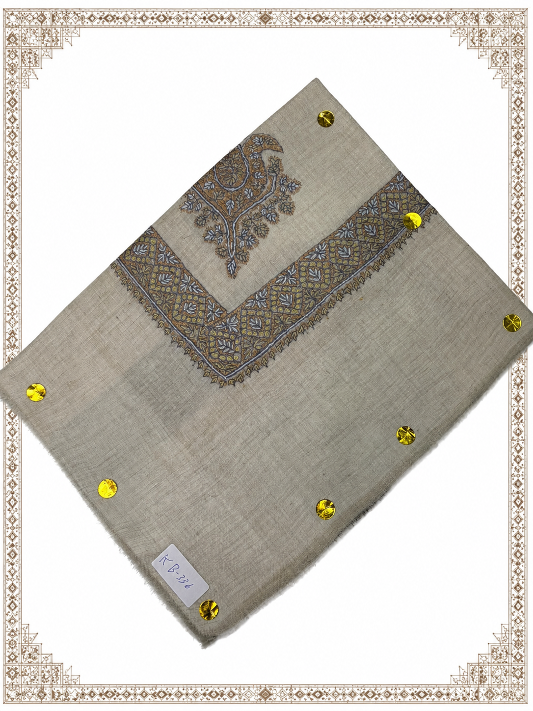 شال صوف كشميري باشمينا درجه اولى premium quality Kashmiri shawl pashmina
