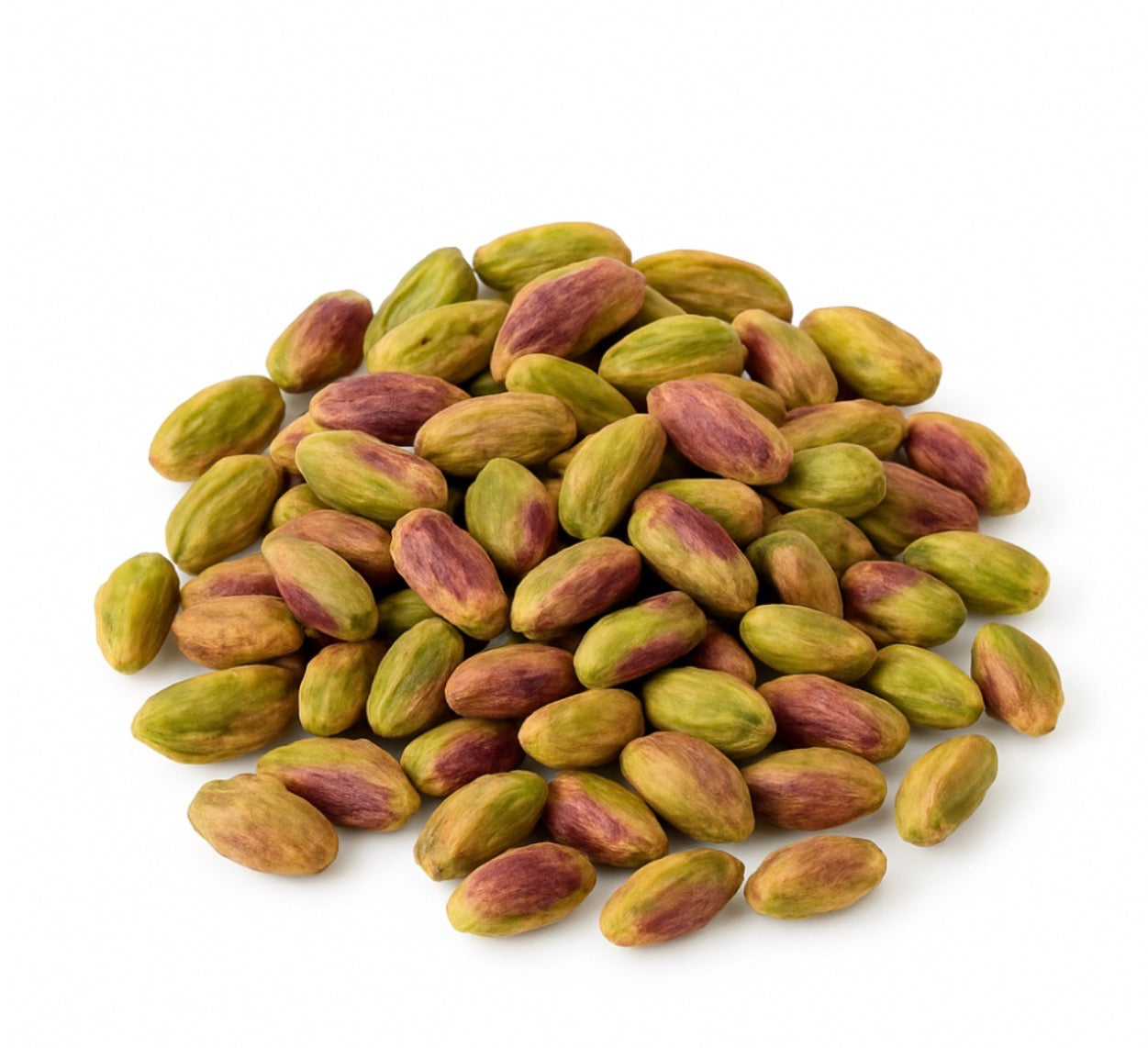 Pistachios are shelled