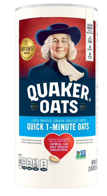 Quaker Whole Grain Quick 1-Minute Oats - 18 oz