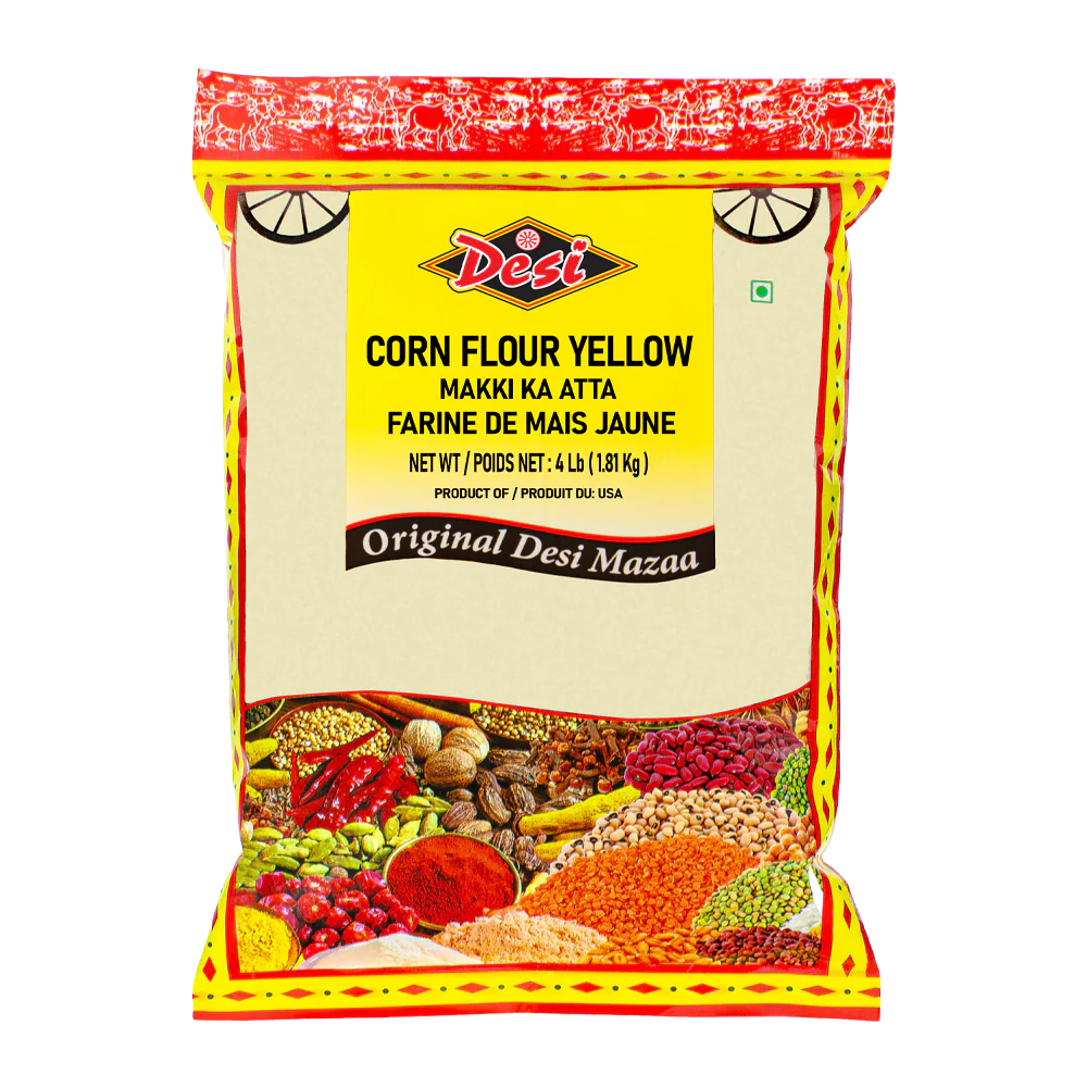 CORN YELLOW FLOUR [DESI] POLY, 4Lb