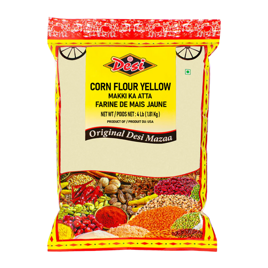 CORN YELLOW FLOUR [DESI] POLY, 4Lb